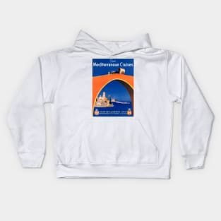 Vintage Travel Poster Germany Our Mediterranean Cruises Kids Hoodie